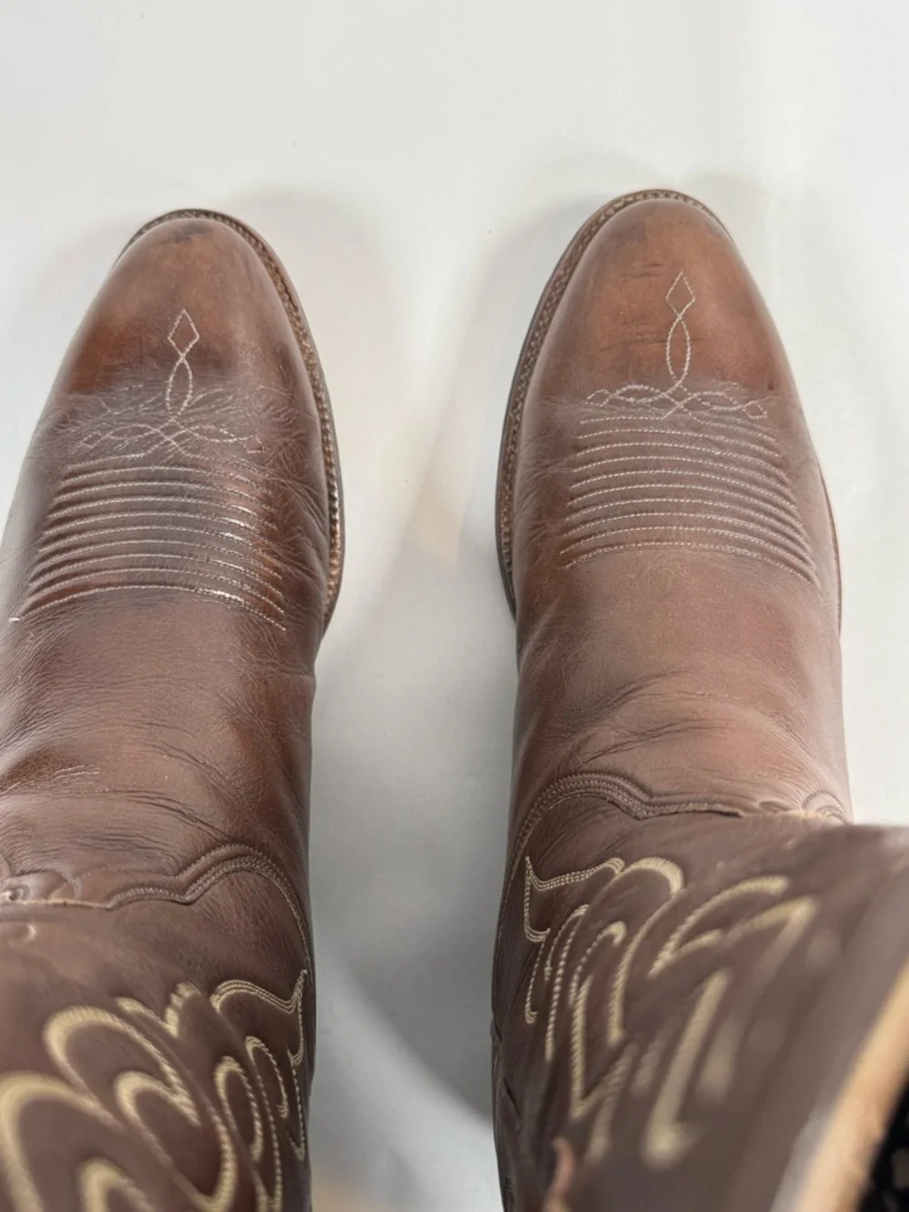 Lucchese San Antonio Men’s Vintage Cowboy Boots Size 10.5 D #6472 Made In USA - Picture 7 of 16
